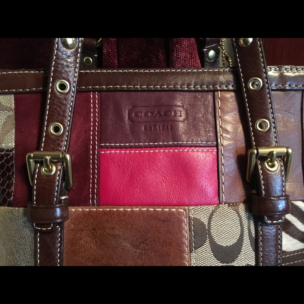 Coach Holiday Patchwork Gallery Tote